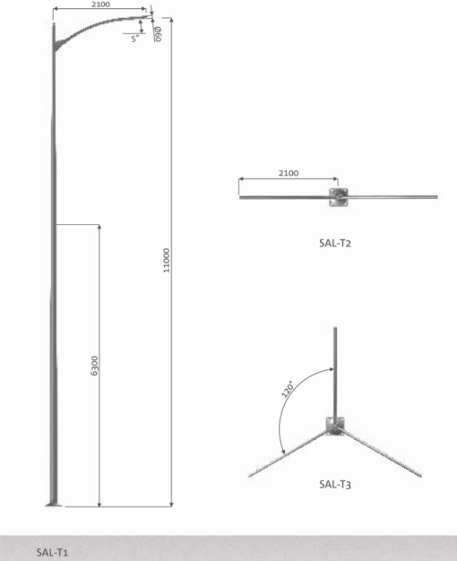 Lampadaire d'clairage urbain DECORATIF SAL T3wzm